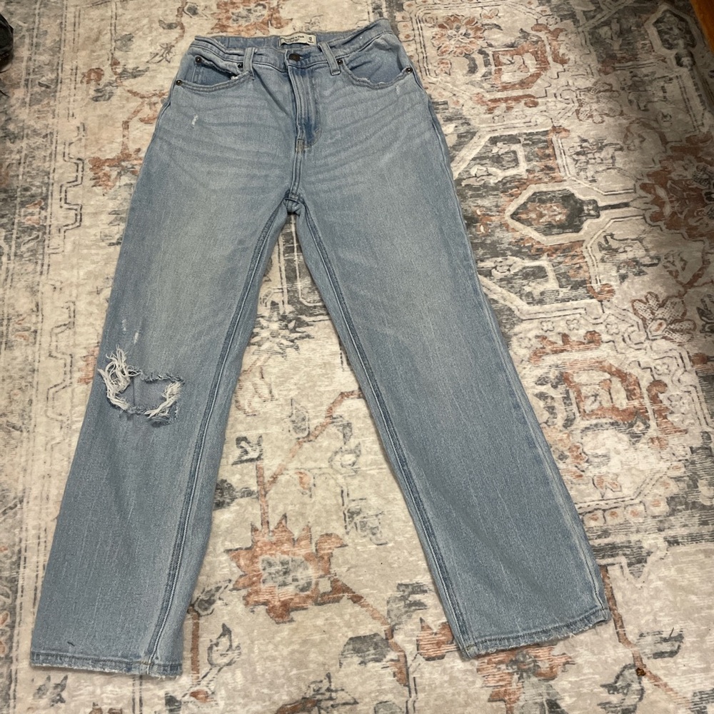 Abercrombie & Fitch Blue Straight Leg Jeans